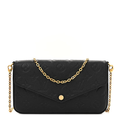 Louis Vuitton Empreinte Pochette Felicie Chain Wallet Black 1 of 15