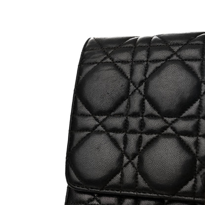 Christian Dior Lambskin Cannage Miss Dior Promenade Pouch Black 10 of 15