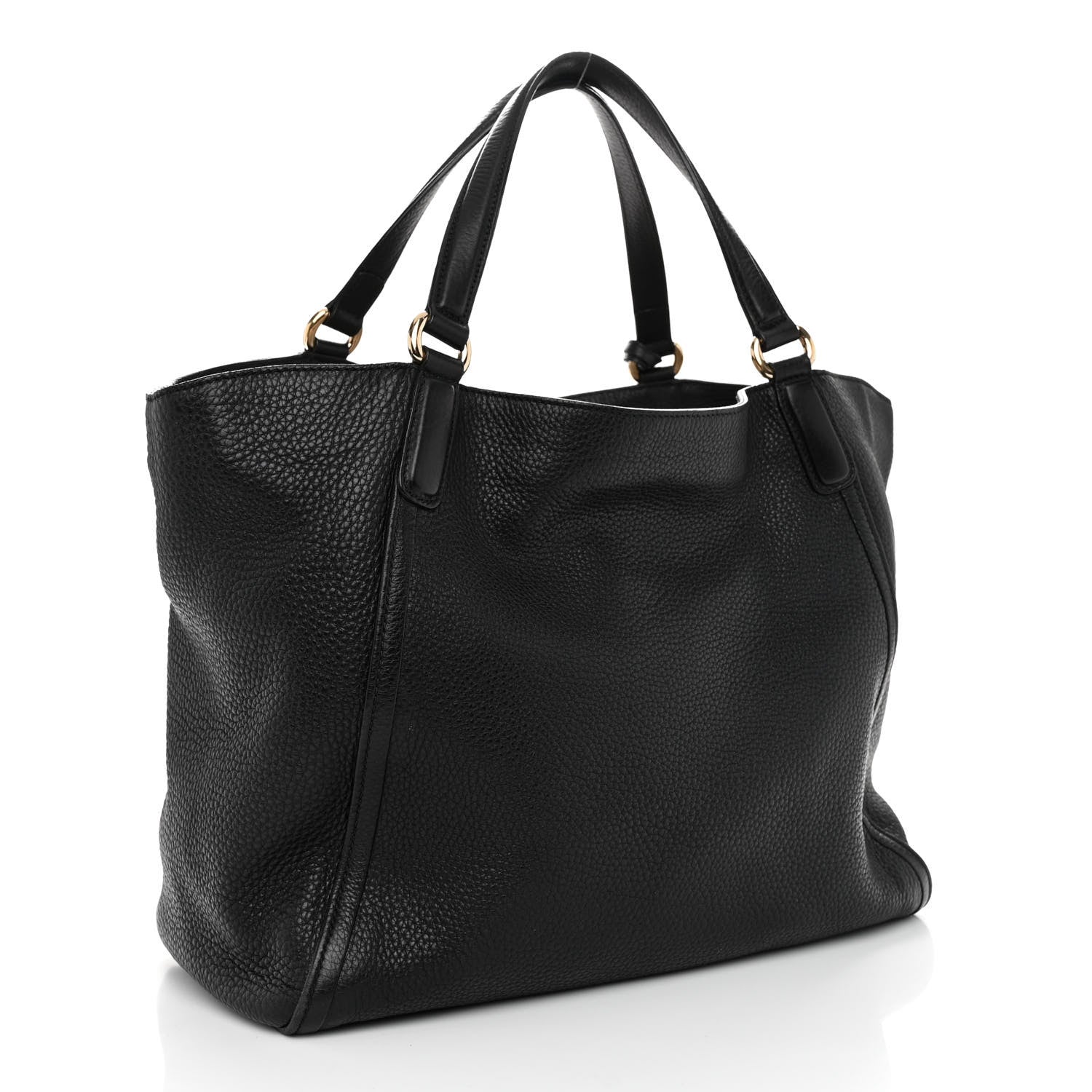 Gucci Pebbled Calfskin Medium Soho Shoulder Bag Black 3 of 10