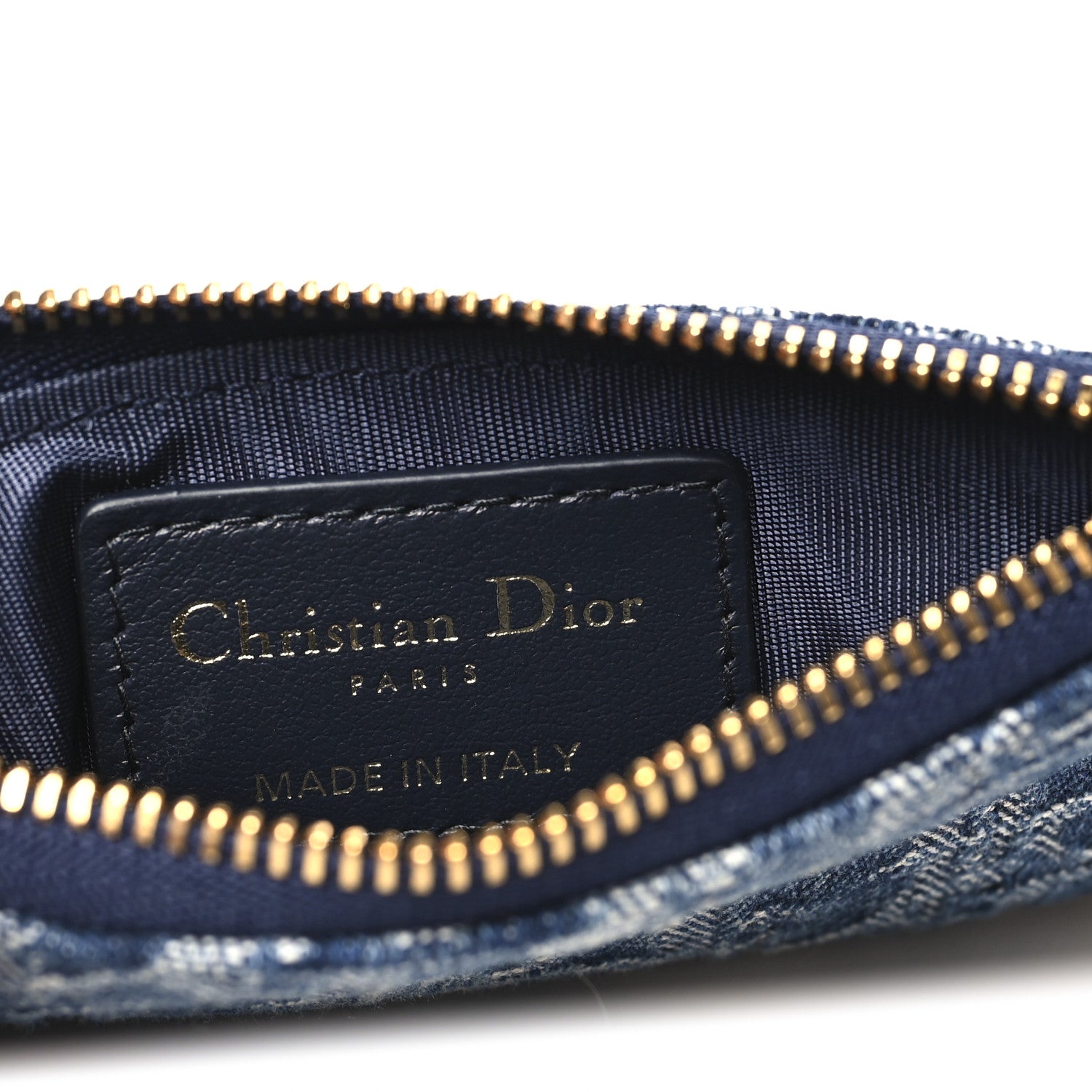 Christian Dior Denim Jacquard Oblique DiorTravel Myrte Zipped Key