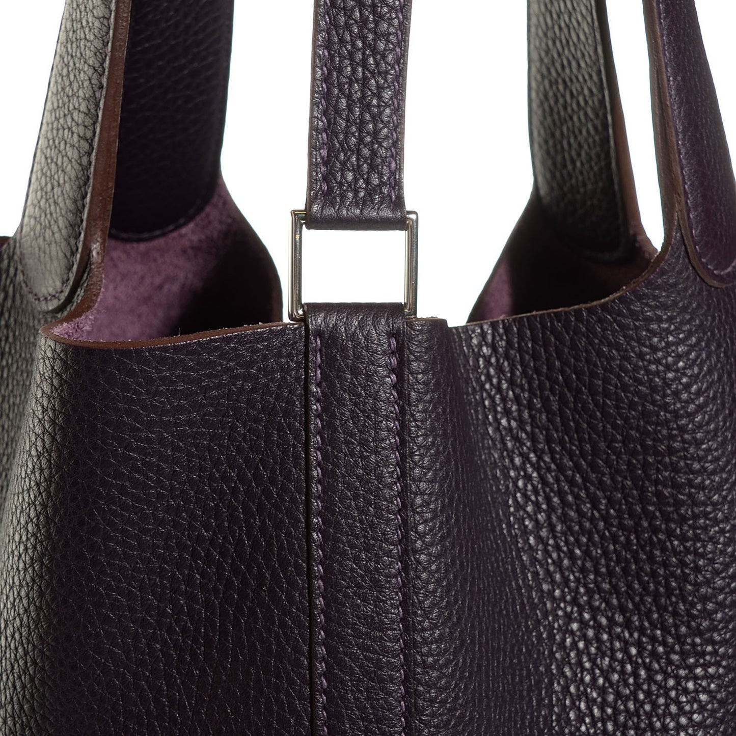Taurillon Clemence Picotin Lock GM Raisin