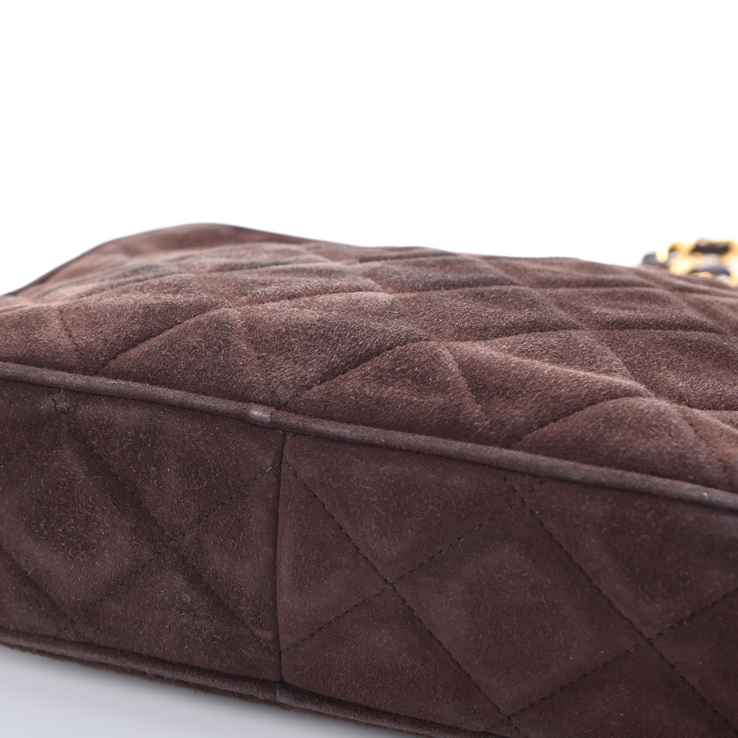 FASHIONPHILE CHANELSuedeQuiltedTasselCameraCaseBrown 14 of 14