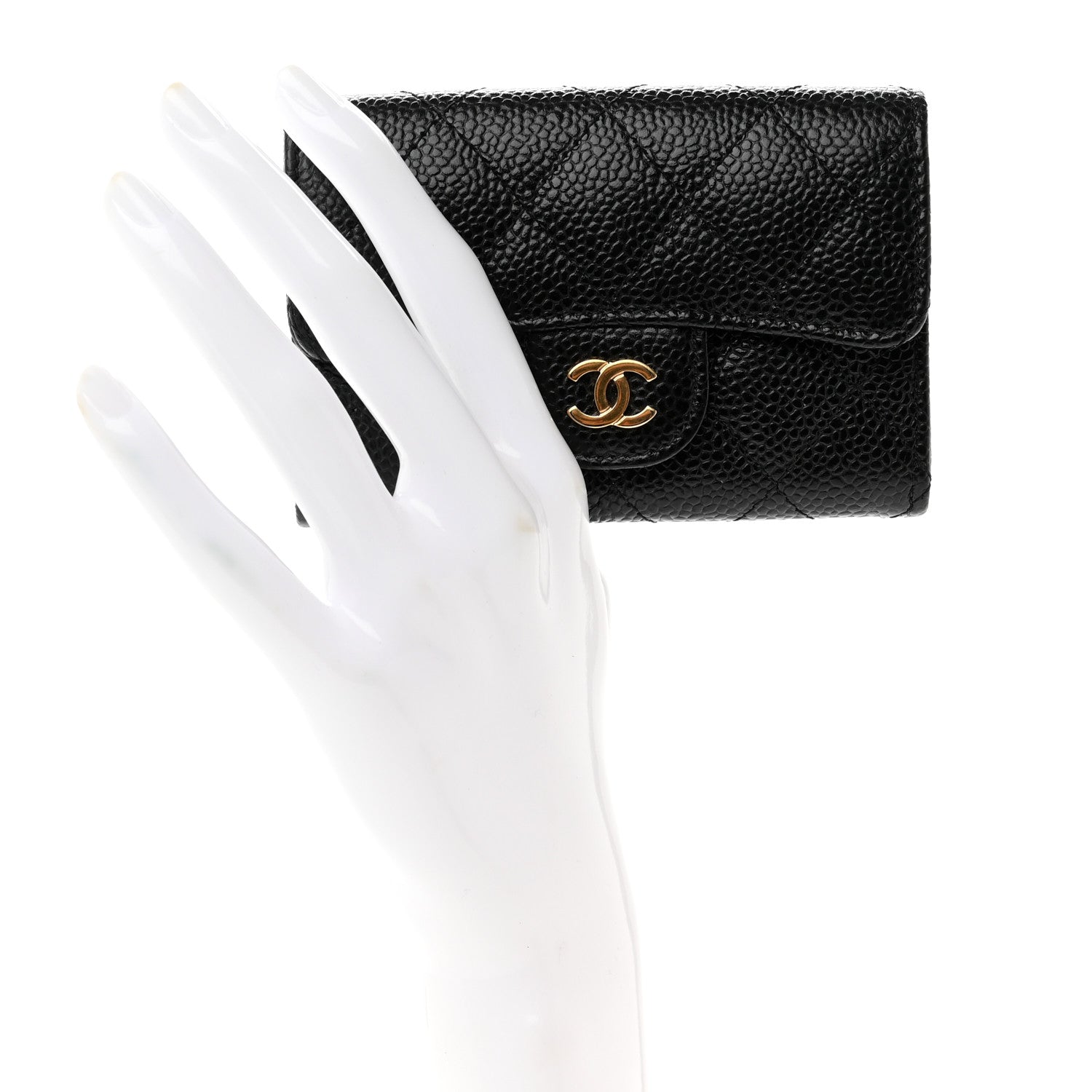Chanel Caviar Quilted Flap Card Holder Black 2 of 8