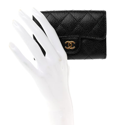 Chanel Caviar Quilted Flap Card Holder Black 2 of 8
