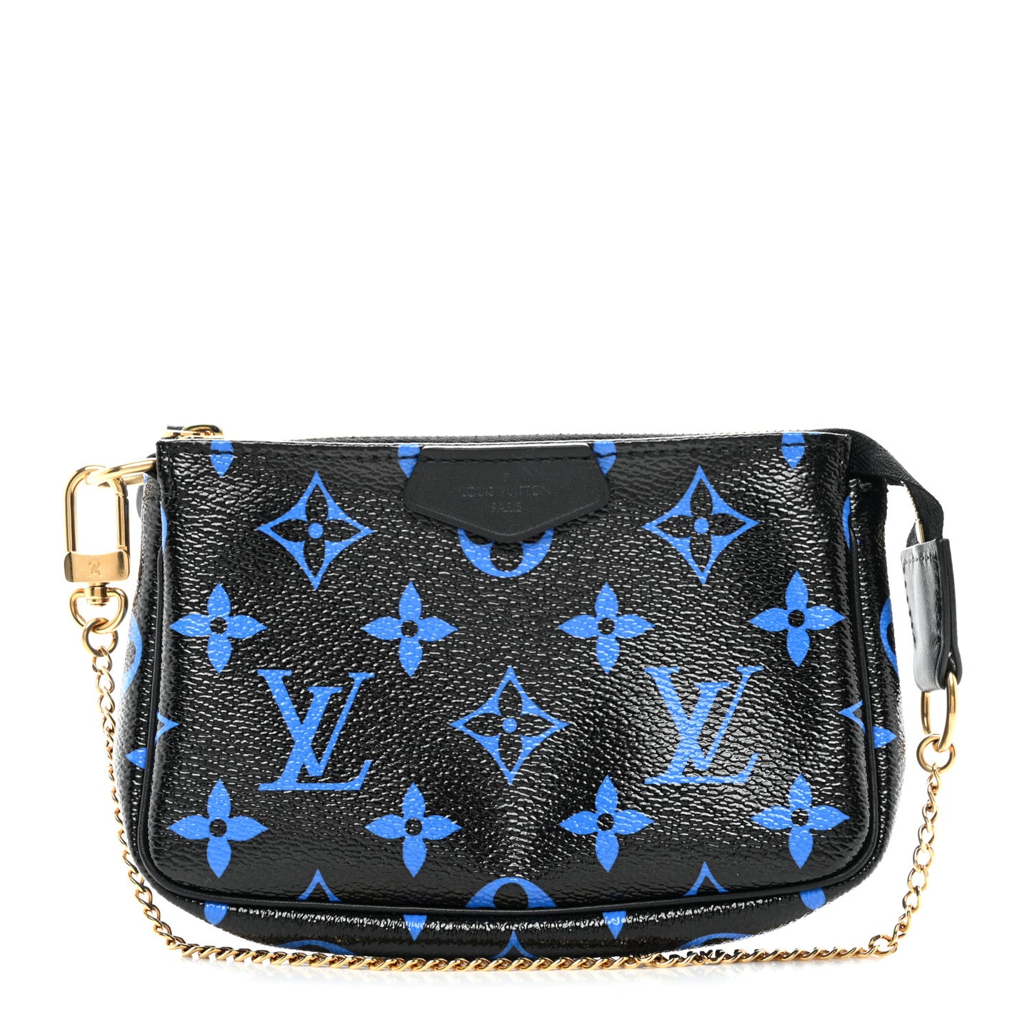 Colored Monogram Mini Pochette Accessories Blue Black