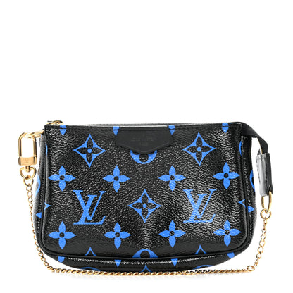Louis Vuitton Colored Monogram Mini Pochette Accessories Blue Black 1 of 8