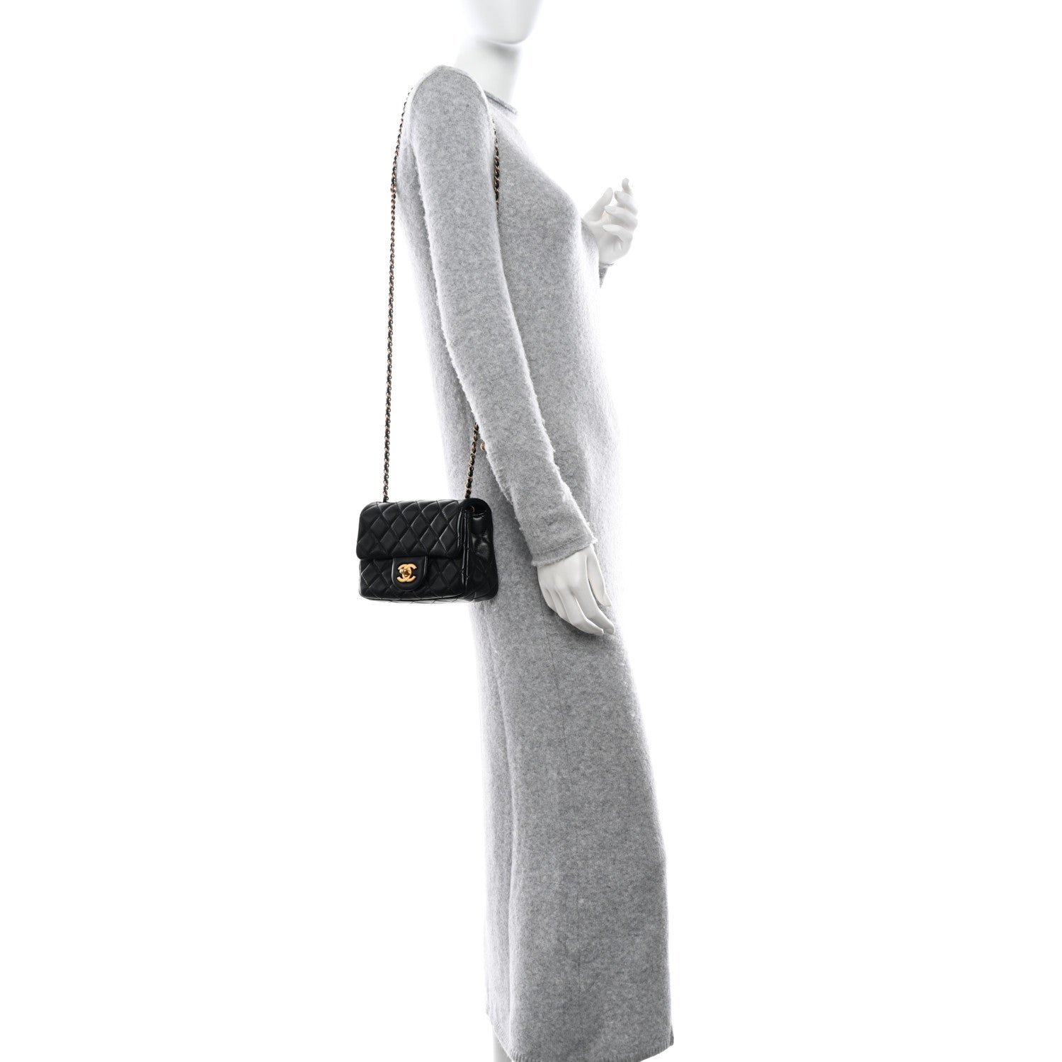 Chanel Lambskin Quilted Mini Pearl Crush Flap Black 2 of 12