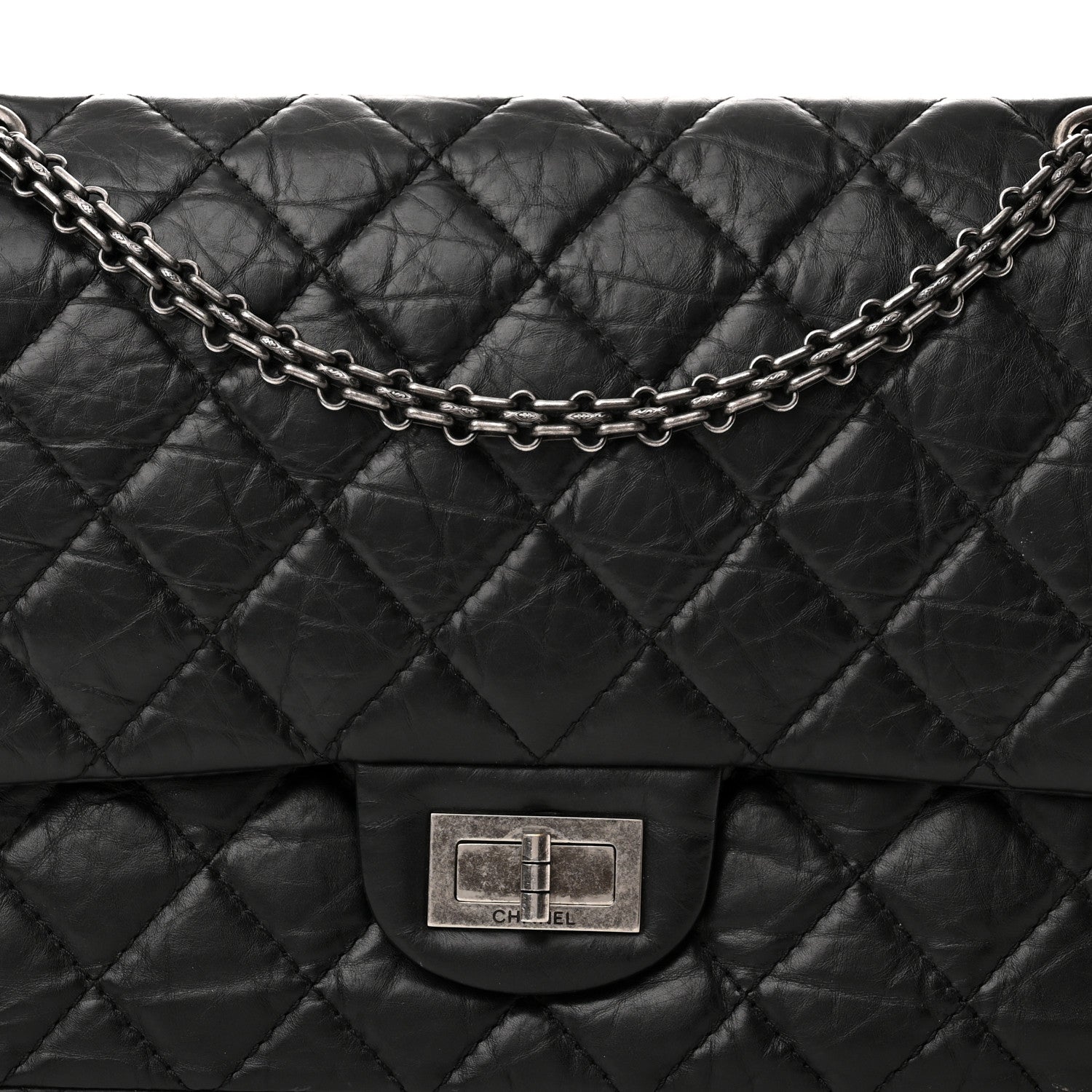 Chanel Aged Calfskin Quilted 2.55 Reissue 227 Flap Black 8 of 14