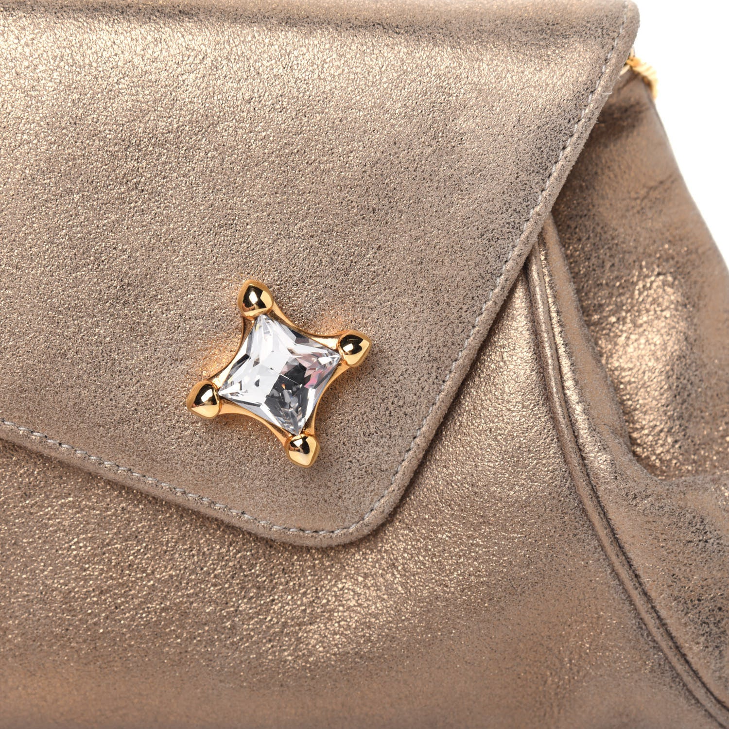 Judith Leiber Metallic Flap Clutch Gold 16 of 19