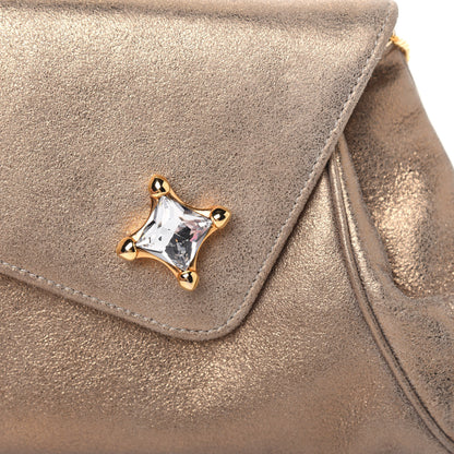 Judith Leiber Metallic Flap Clutch Gold 16 of 19
