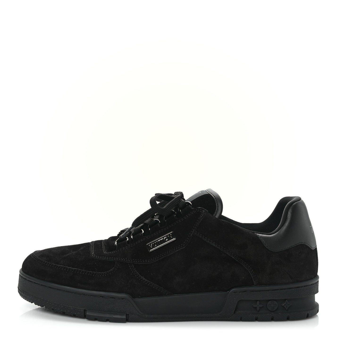Suede Mens LV Trainer Sneakers 9.5 Black