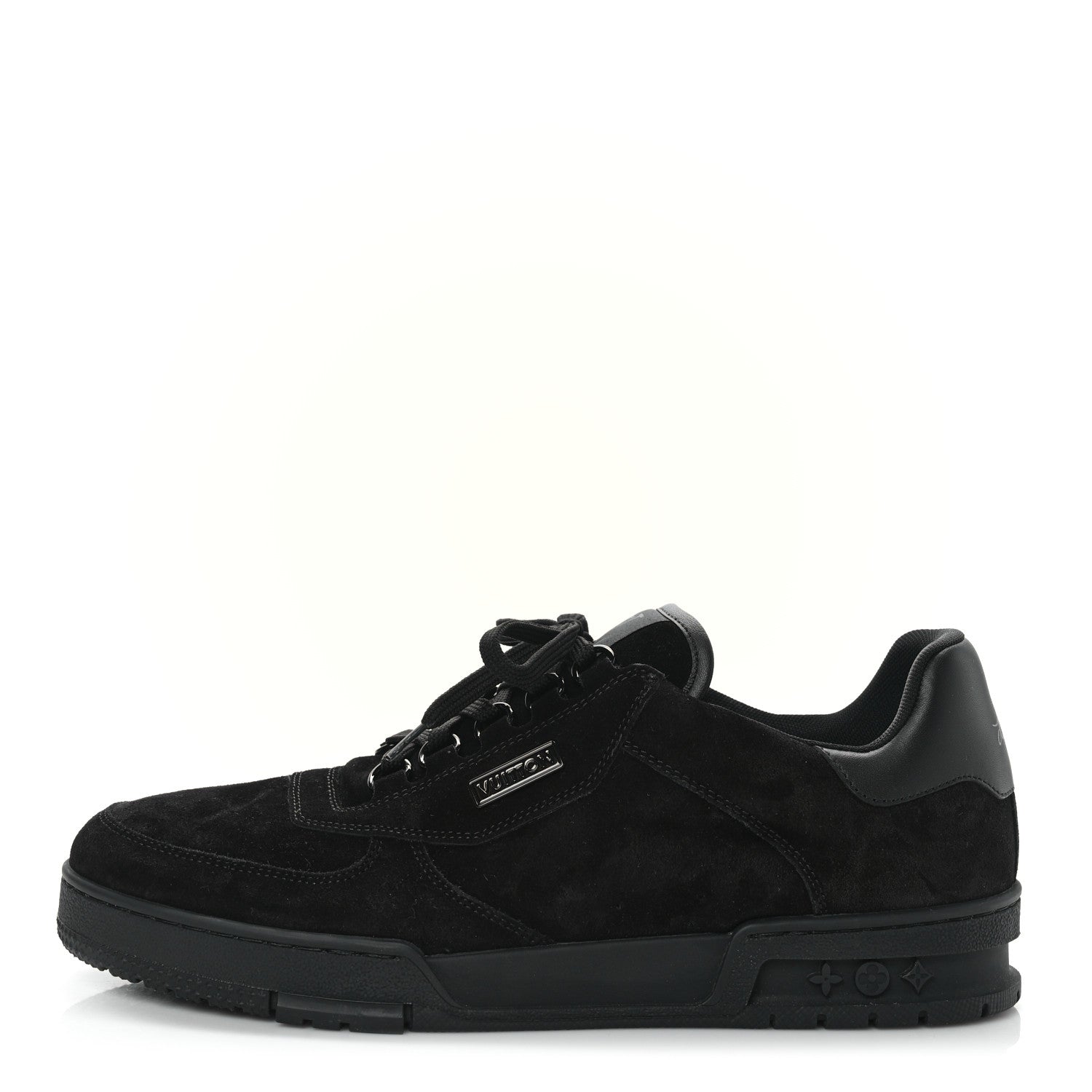 Louis Vuitton Suede Mens LV Trainer Sneakers 9.5 Black 1 of 9