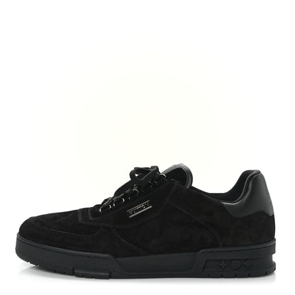 Louis Vuitton Suede Mens LV Trainer Sneakers 9.5 Black 1 of 9