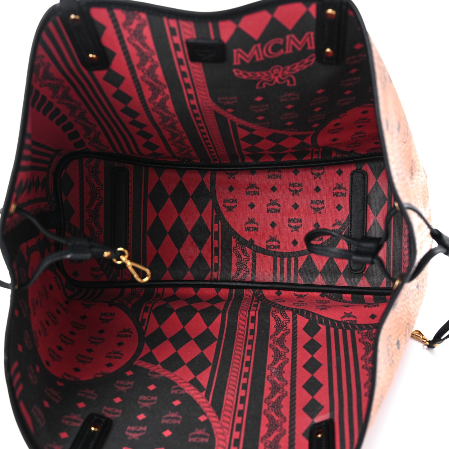 Visetos Medium Project Reversible Shopper Tote Cognac