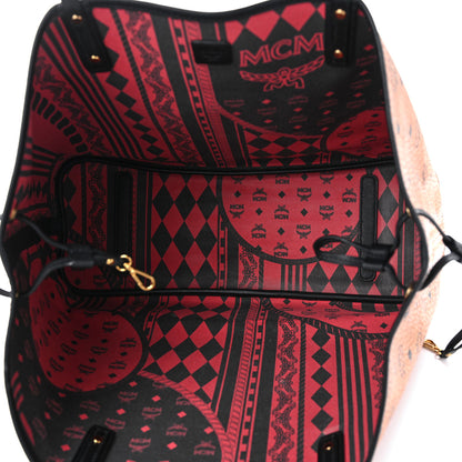 MCM Visetos Medium Project Reversible Shopper Tote Cognac 6 of 18
