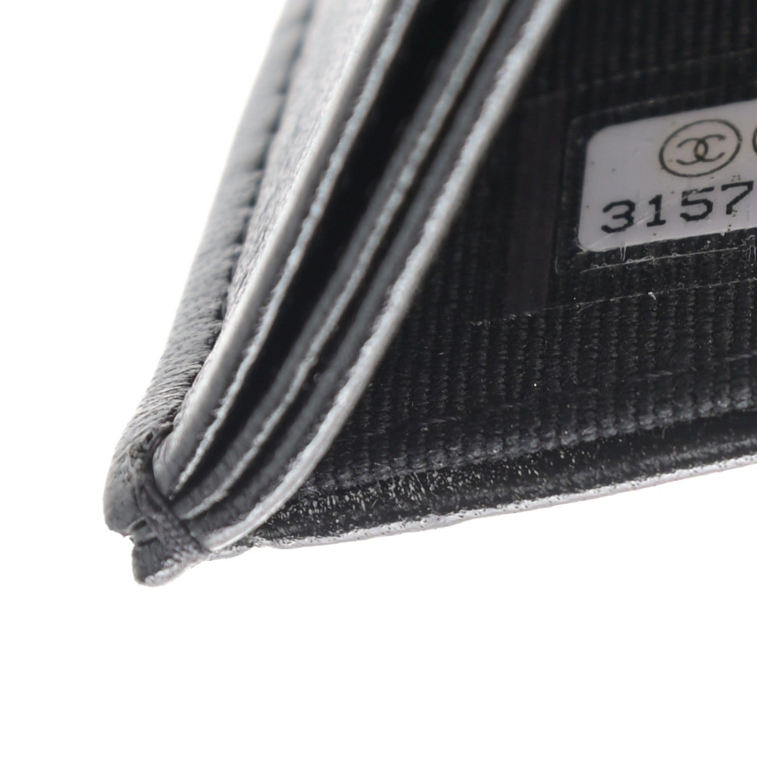 Chanel Lambskin Quilted Camellia Card Holder On Chain Black 8 of 13