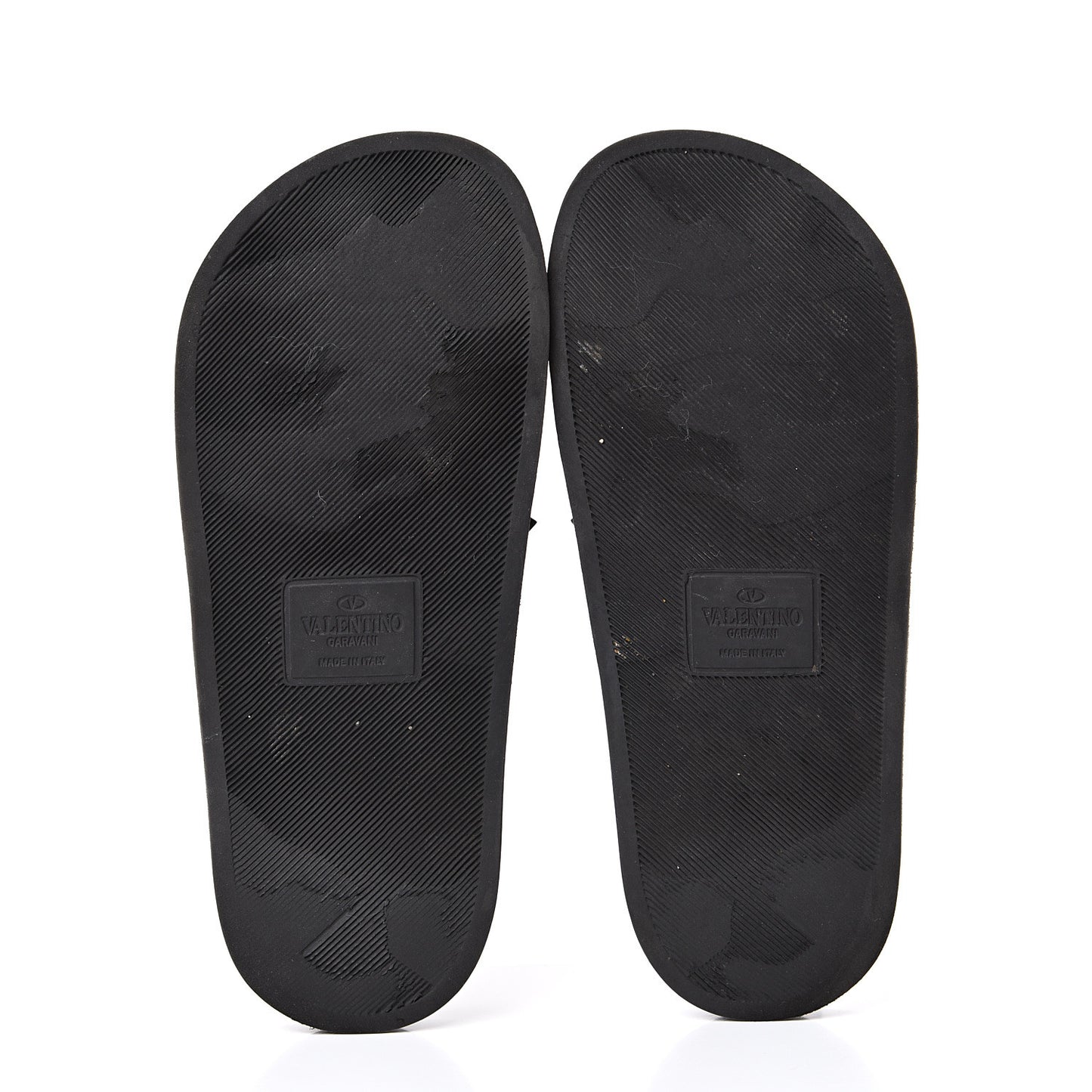 Rubber Rockstud Slide Sandals 37 Black