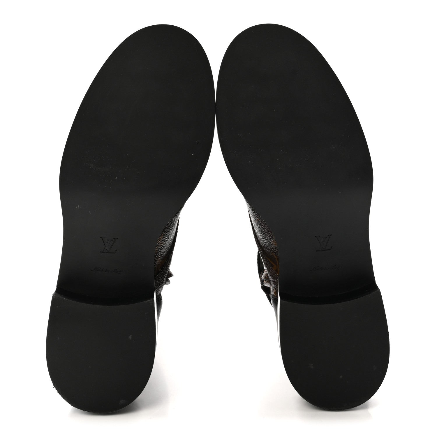Louis Vuitton Calfskin Monogram Wonderland Flat Ranger Boots 39 Black 6 of 10