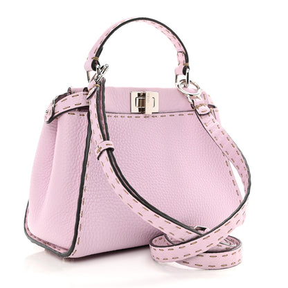 Fendi Cuoio Romano Selleria Mini Peekaboo Iconic Satchel Anemone 3 of 7