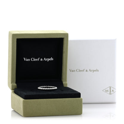 Van Cleef & Arpels 18K White Gold Small Perlee Ring 53 6.5 5 of 5