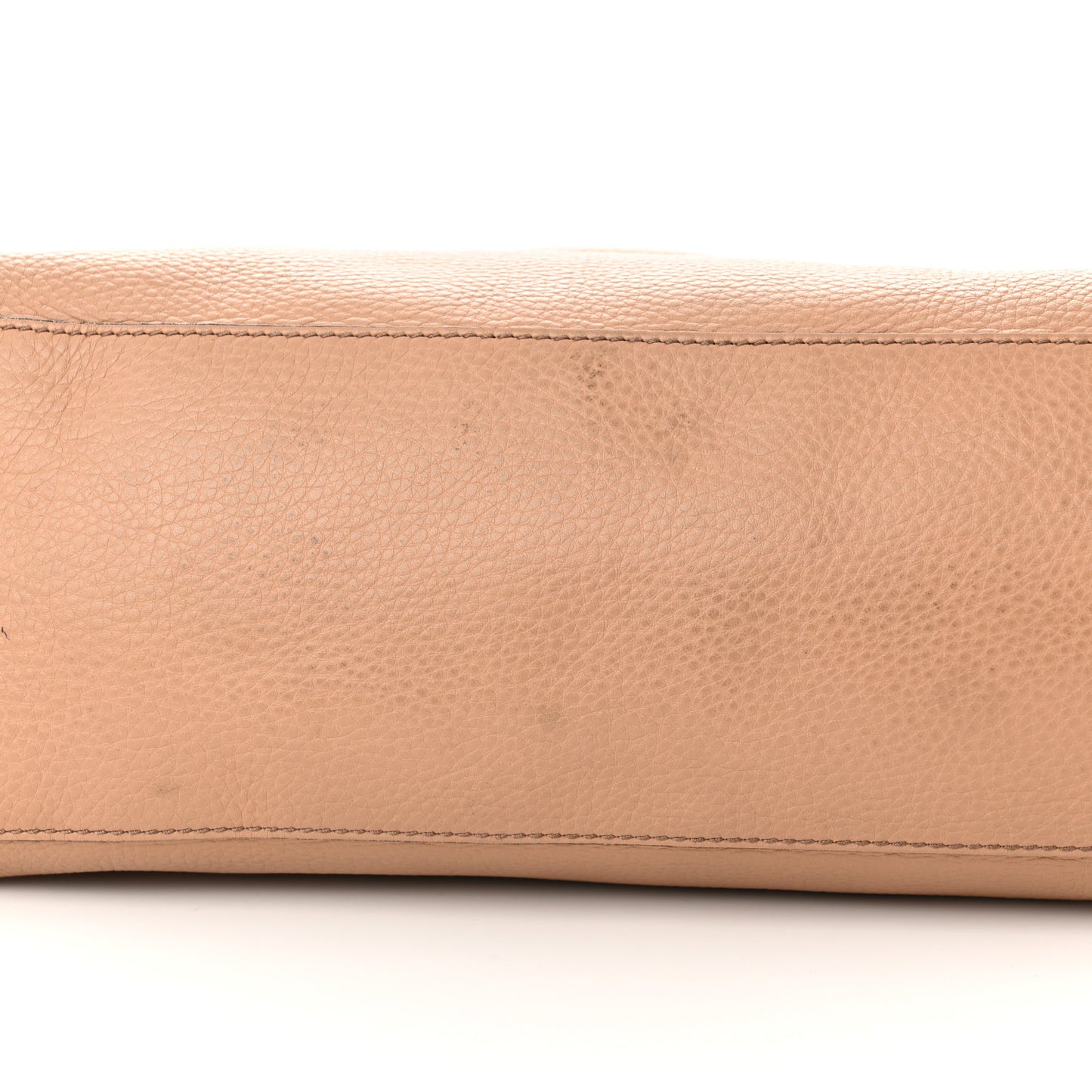 Pebbled Calfskin Medium Soho Chain Shoulder Bag Camelia