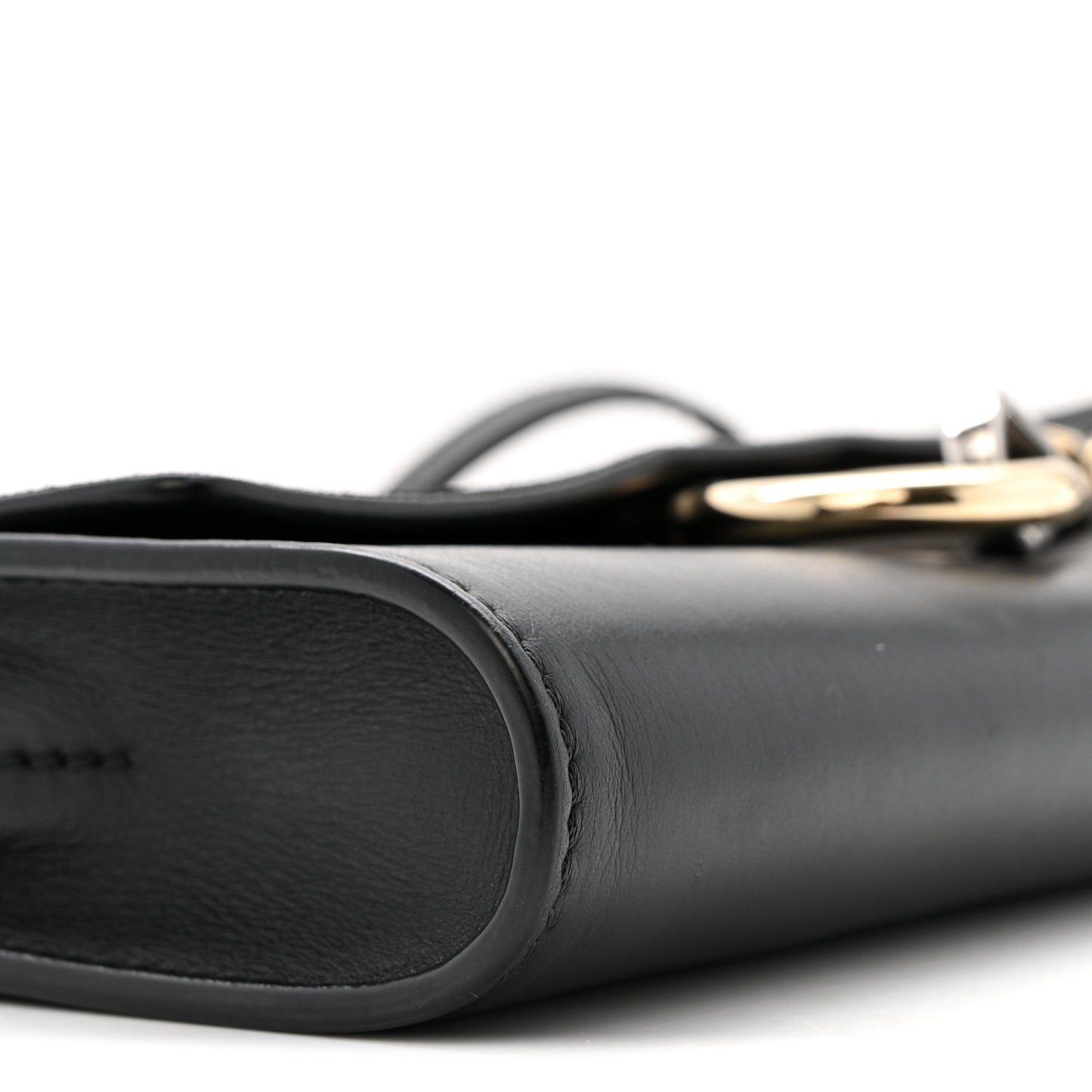 Suede Calfskin Mini Faye Shoulder Bag Black