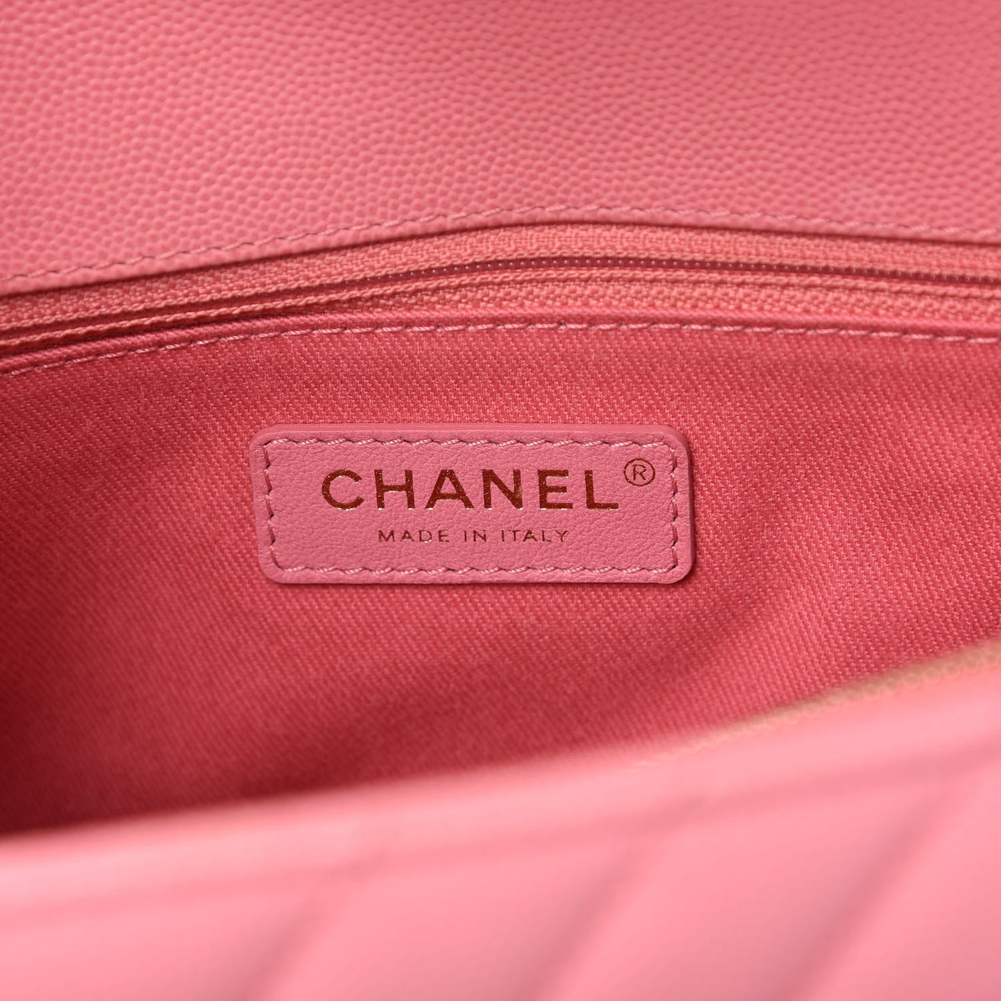 Caviar Chevron Quilted Small Coco Handle Flap Pink