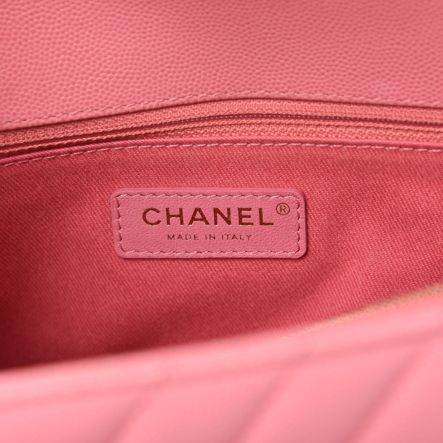 Chanel Caviar Chevron Quilted Small Coco Handle Flap Pink 8 of 9