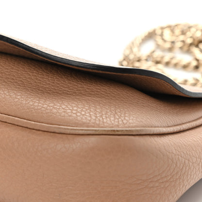 Gucci Pebbled Calfskin Medium Soho Flap Crossbody Camelia 17 of 18