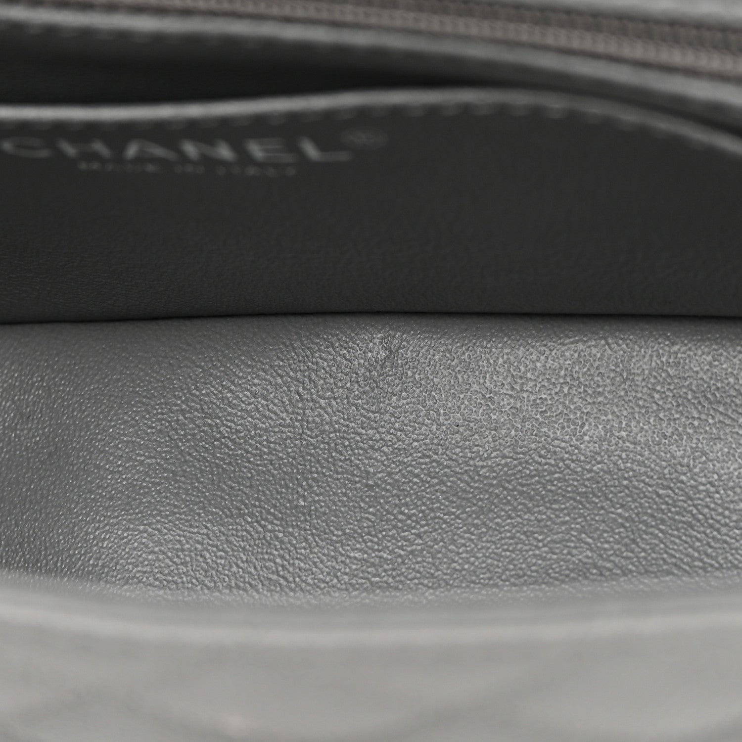 Chanel Caviar Quilted Mini Rectangular Flap Grey 12 of 13