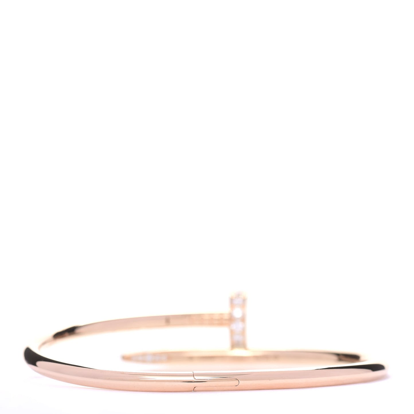 18K Pink Gold Diamond Juste Un Clou Bracelet 17