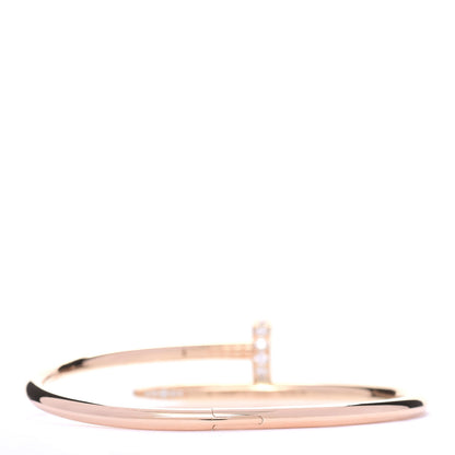 Cartier 18K Pink Gold Diamond Juste Un Clou Bracelet 17 3 of 5