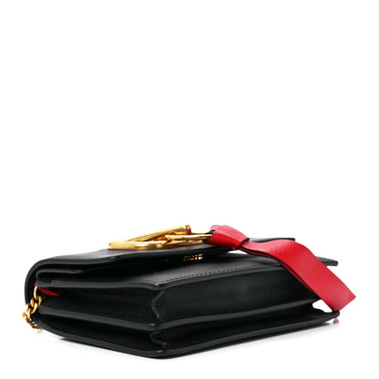 Valentino Garavani Smooth Calfskin Mini VRing Crossbody Bag Black 4 of 10
