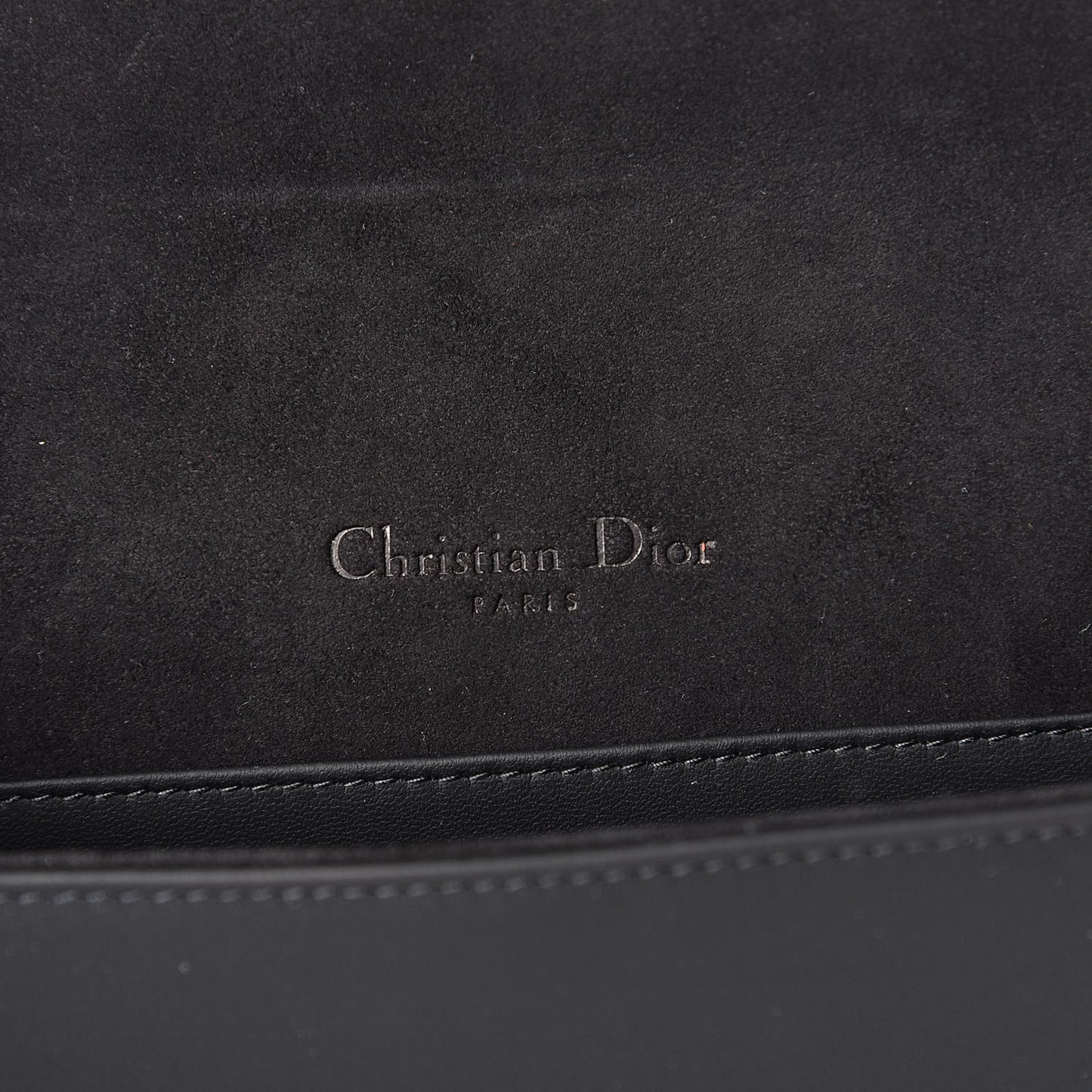 Ultra Matte Calfskin Cannage Lady Dior Clutch Black