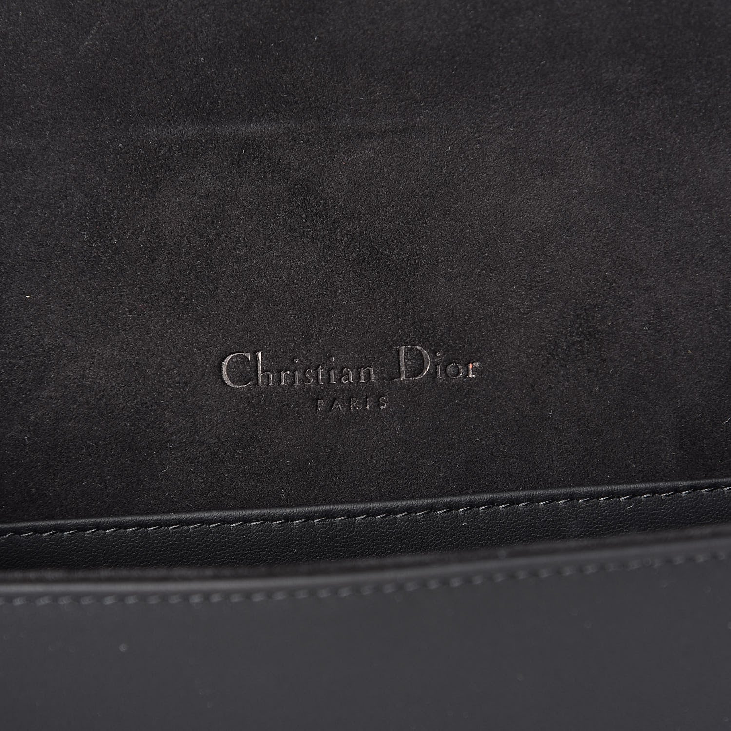 Christian Dior Ultra Matte Calfskin Cannage Lady Dior Clutch Black 6 of 10