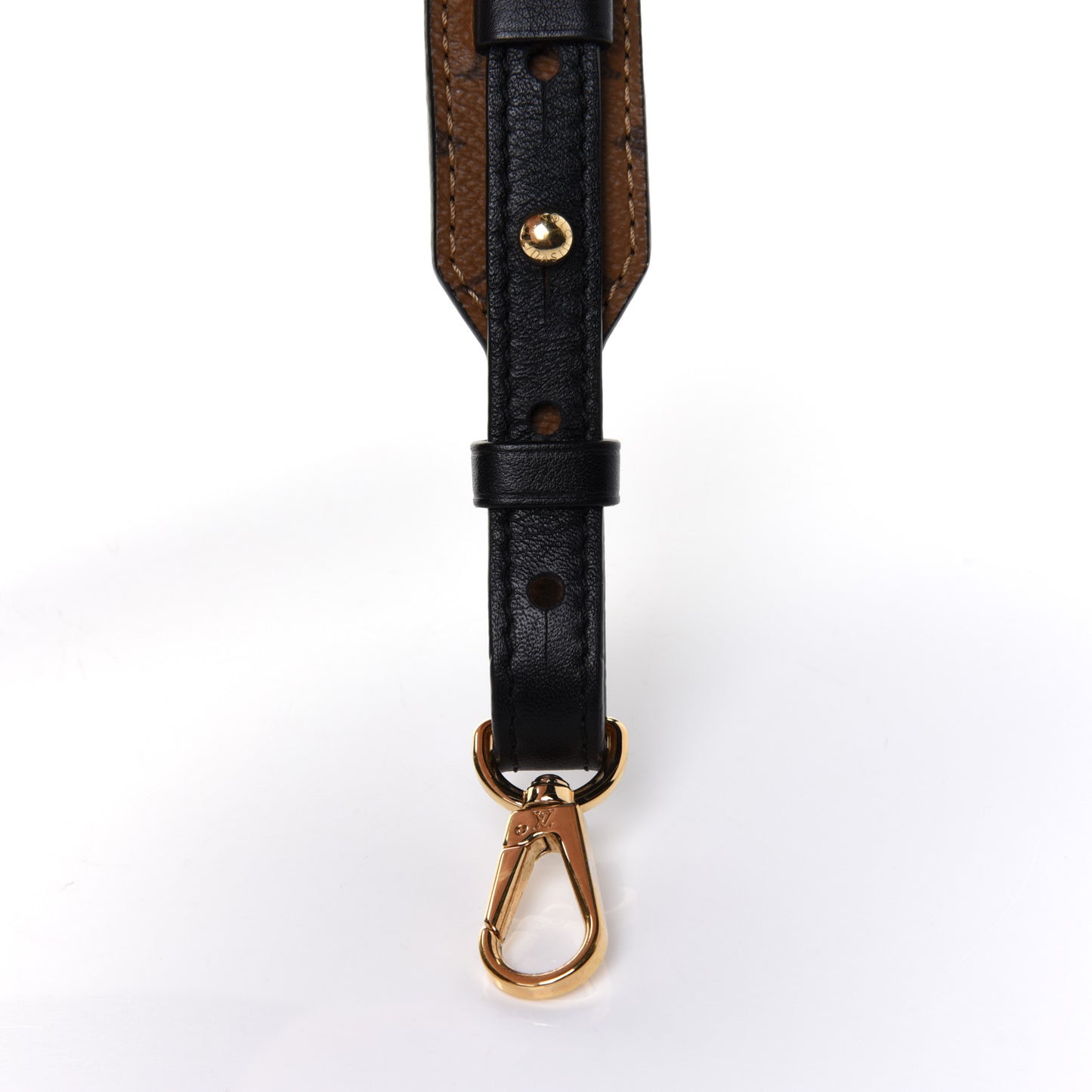 Reverse Monogram Bandouliere Shoulder Strap XL Black