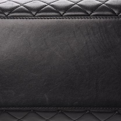 Chanel Lambskin Quilted Large Drawstring Bag Black 10 of 11