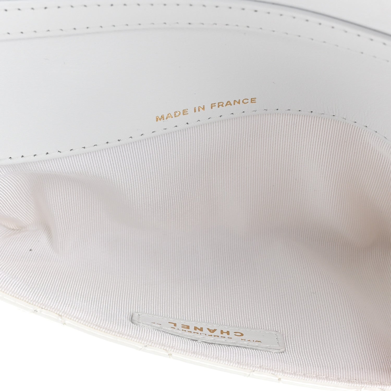 Chanel Patent Quilted Glasses Case With Chain White 5 of 11