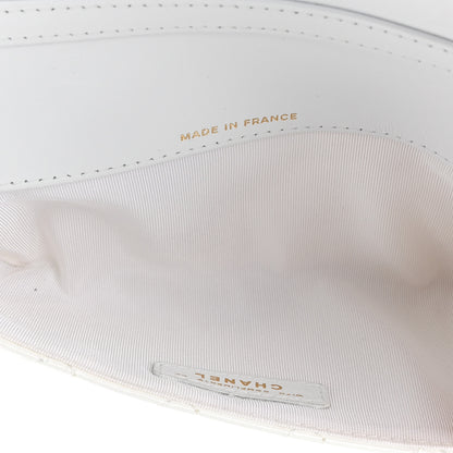 Chanel Patent Quilted Glasses Case With Chain White 5 of 11