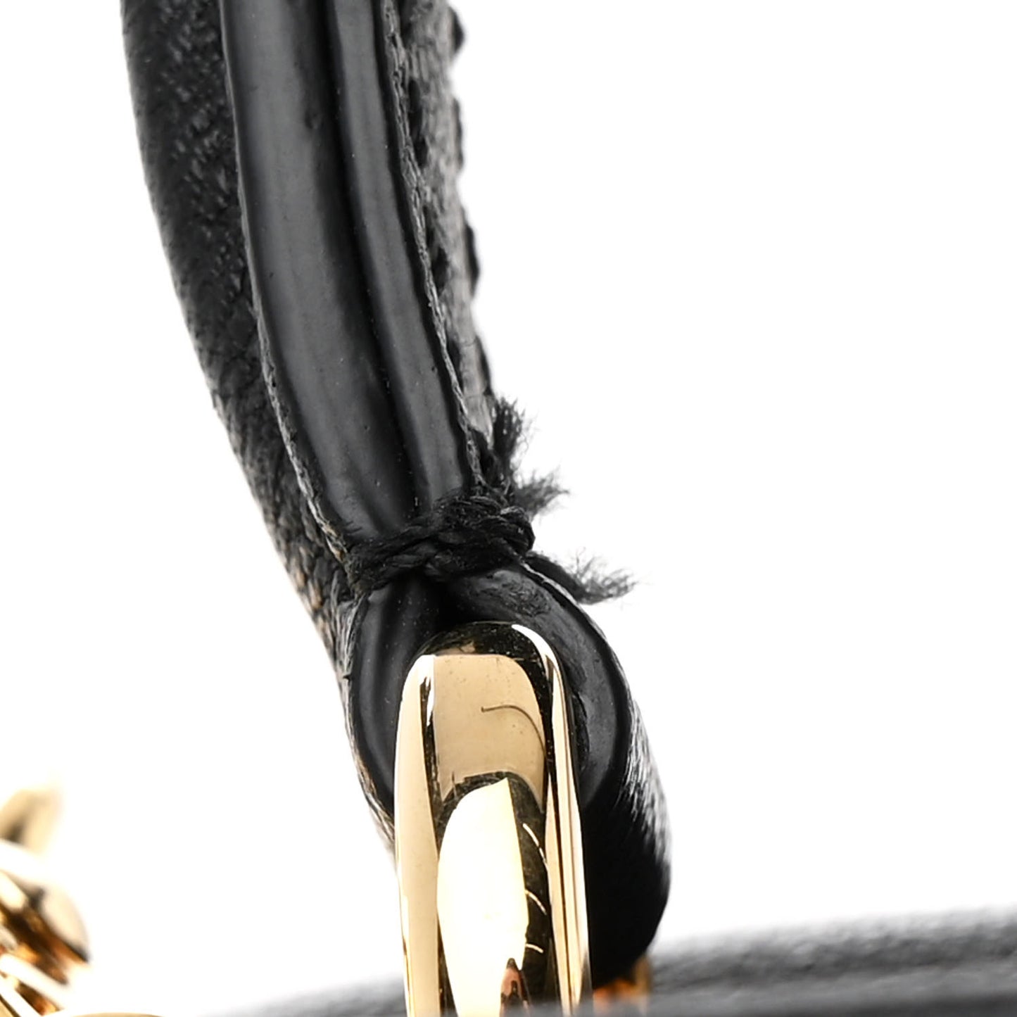 Sakai Be Green Calfskin Diagonal Stitched Blondie Top Handle Bag Black