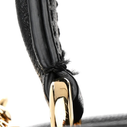 Gucci Sakai Be Green Calfskin Diagonal Stitched Blondie Top Handle Bag Black 11 of 11