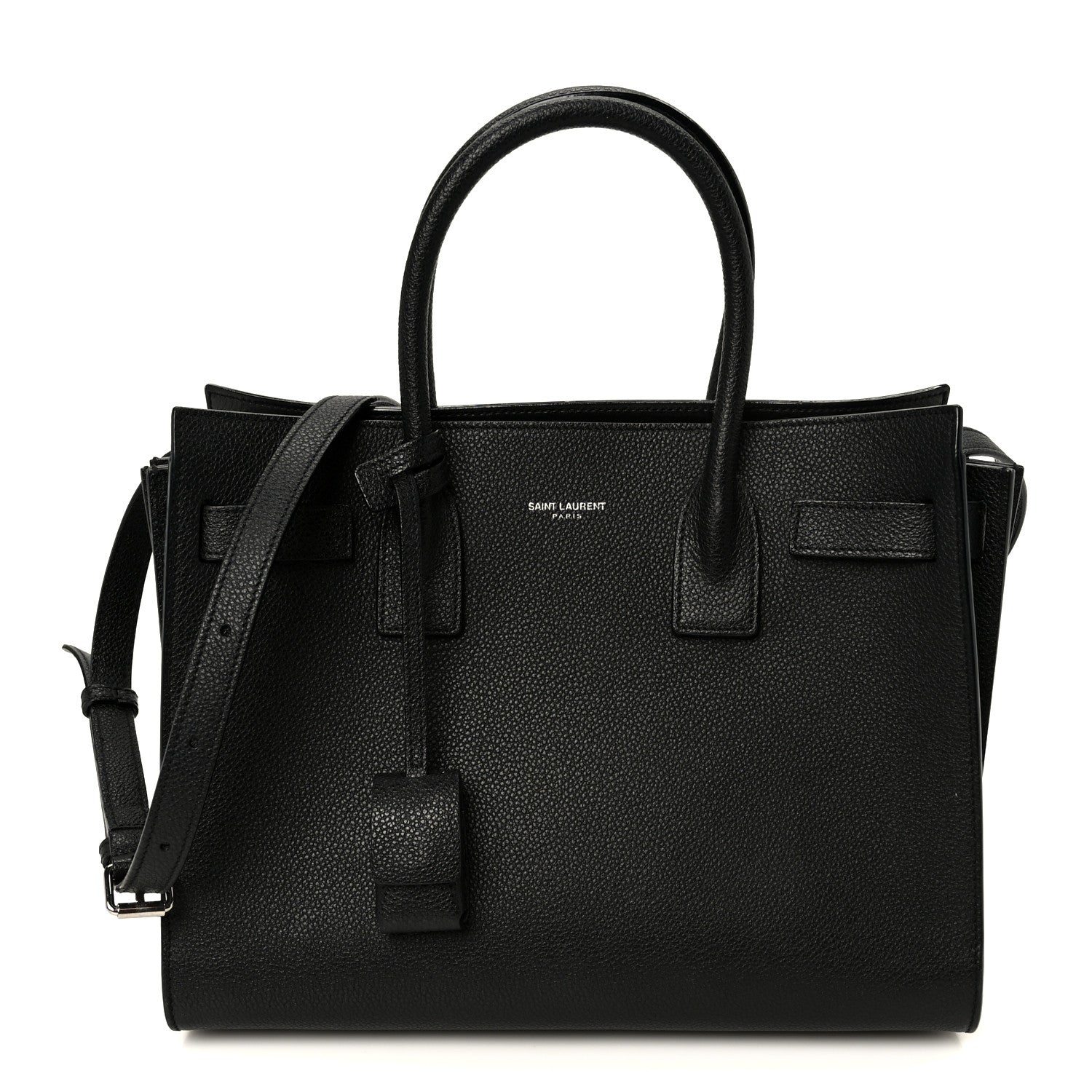 Saint Laurent Grained Calfskin Small Sac De Jour Black 1 of 11