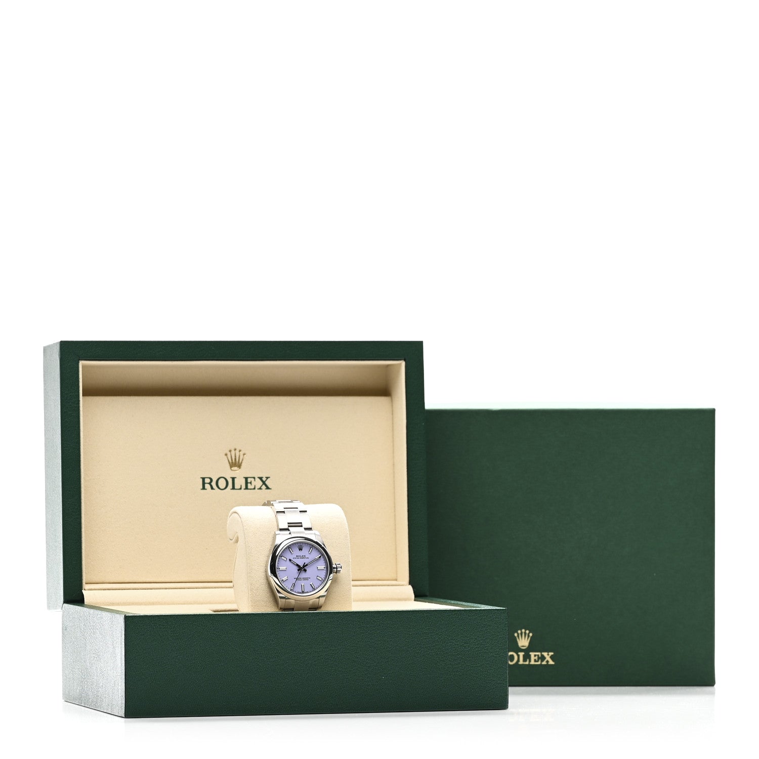 Rolex Stainless Steel 31mm Oyster Perpetual Watch Lavender 277200 5 of 5