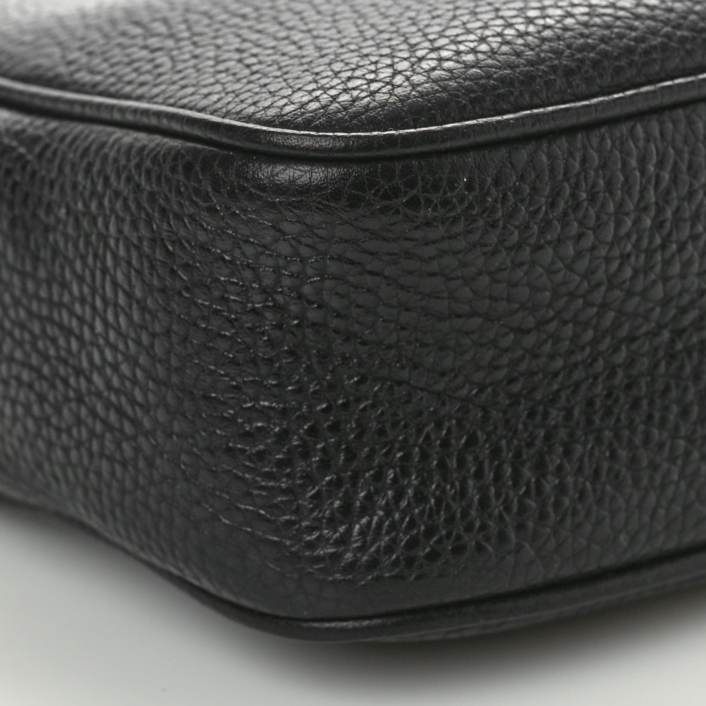 Pebbled Calfskin Mini Soho Disco Bag Black