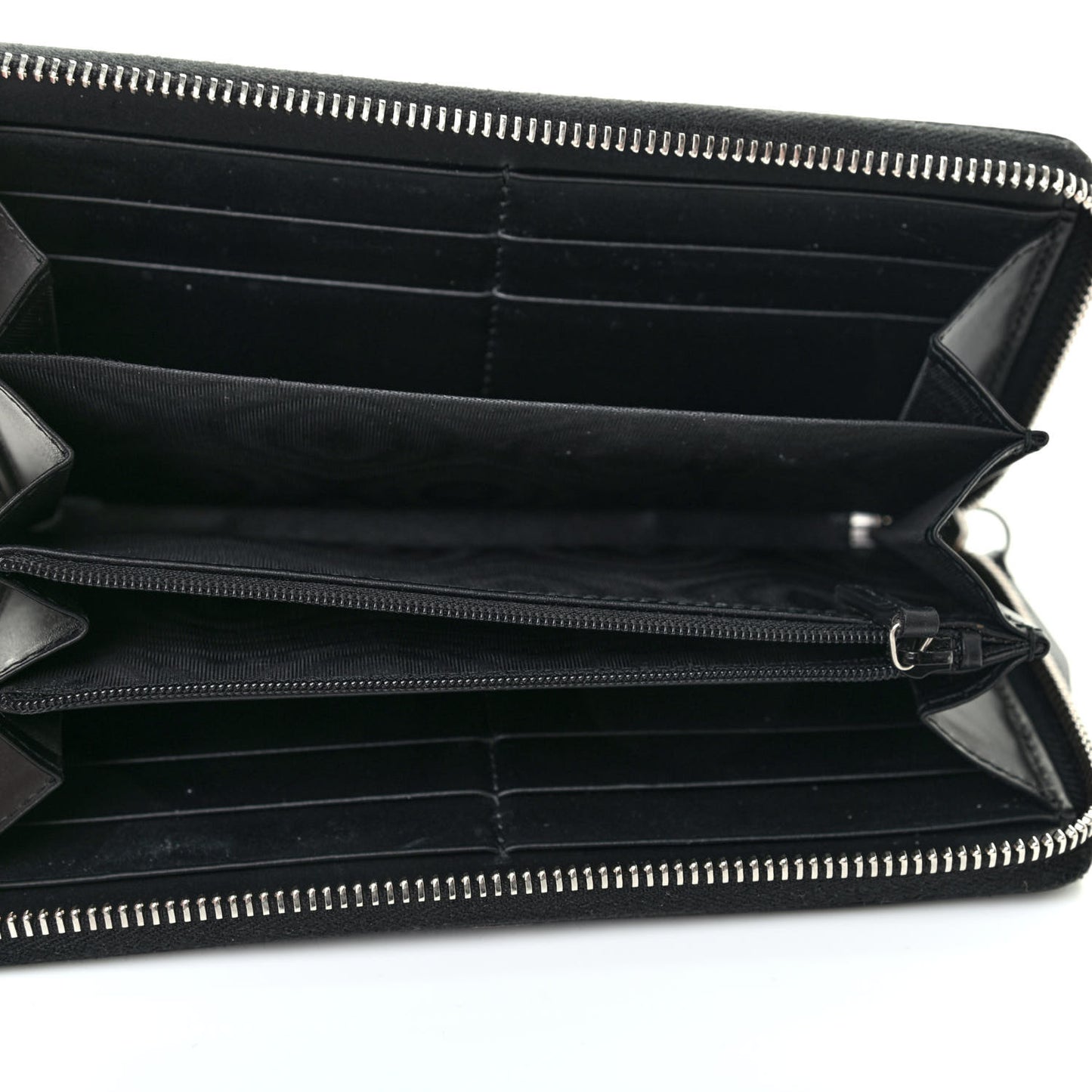 GG Supreme Monogram Kingsnake Zip Around Wallet Black Grey
