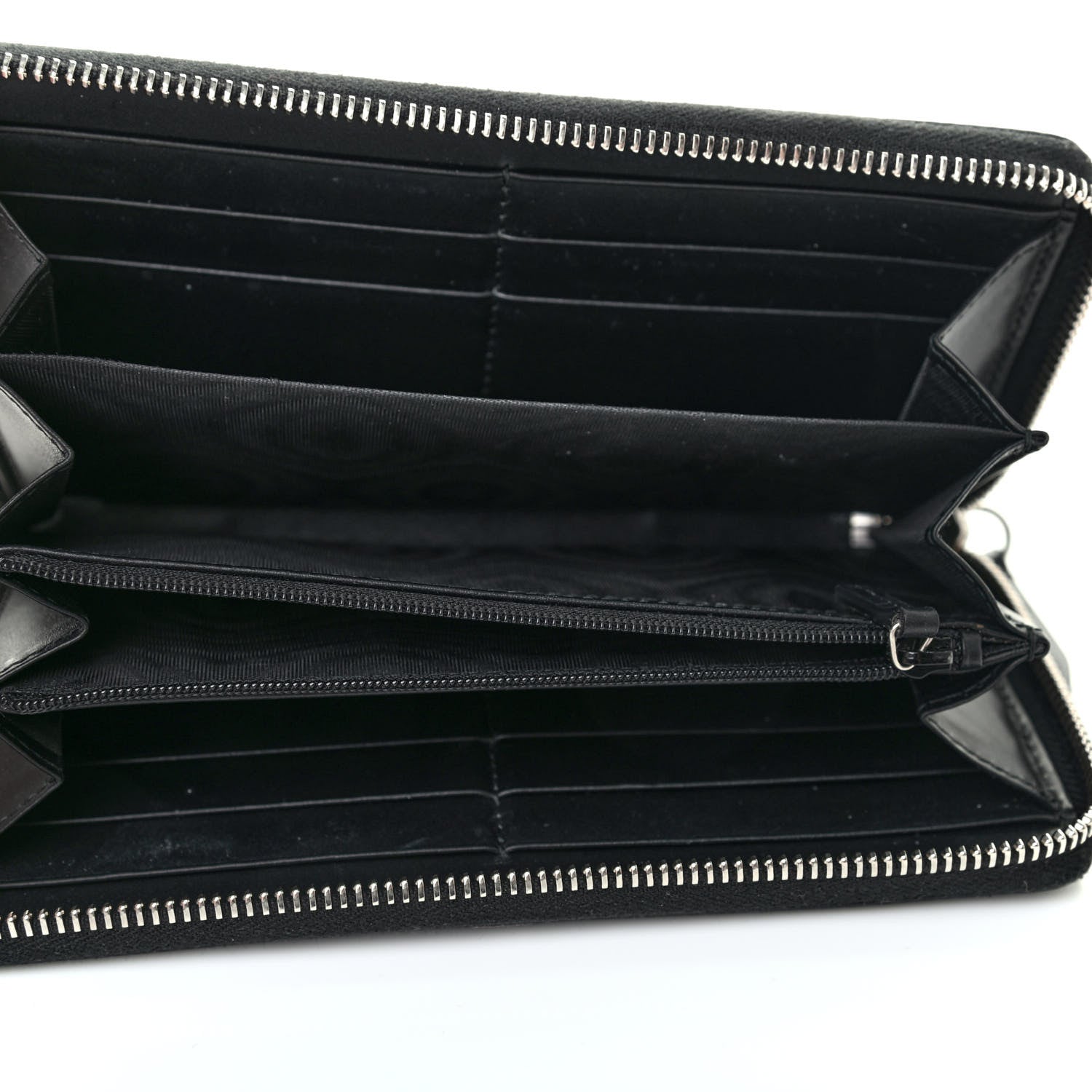 Gucci GG Supreme Monogram Kingsnake Zip Around Wallet Black Grey 4 of 6