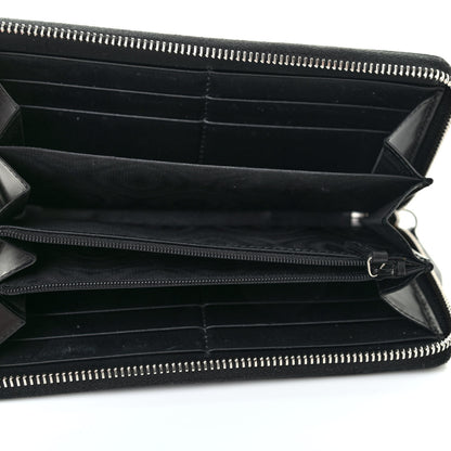 Gucci GG Supreme Monogram Kingsnake Zip Around Wallet Black Grey 4 of 6