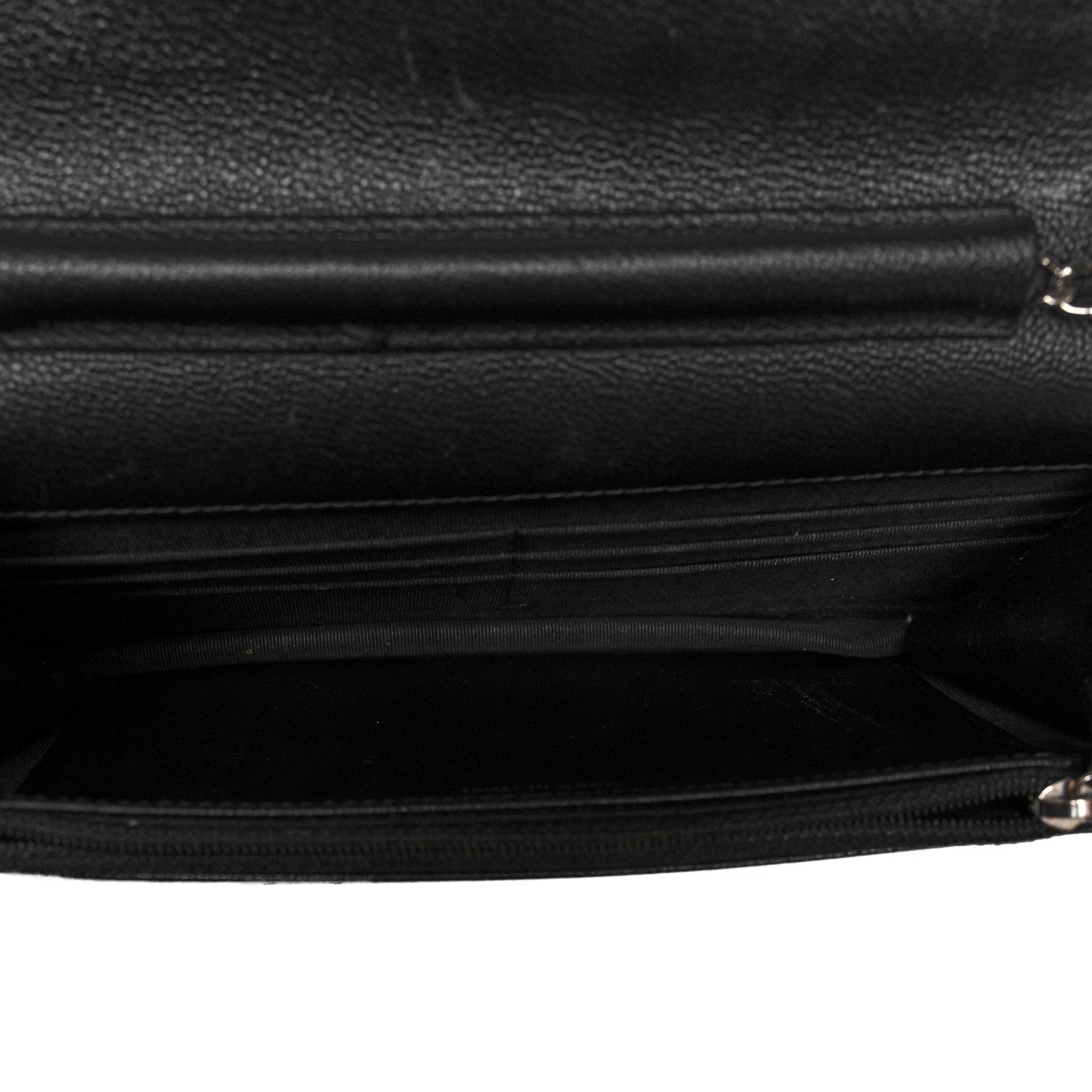 Chanel Grained Calfskin Quilted CC Box Wallet On Chain WOC Black 5 of 12