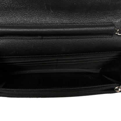 Chanel Grained Calfskin Quilted CC Box Wallet On Chain WOC Black 5 of 12