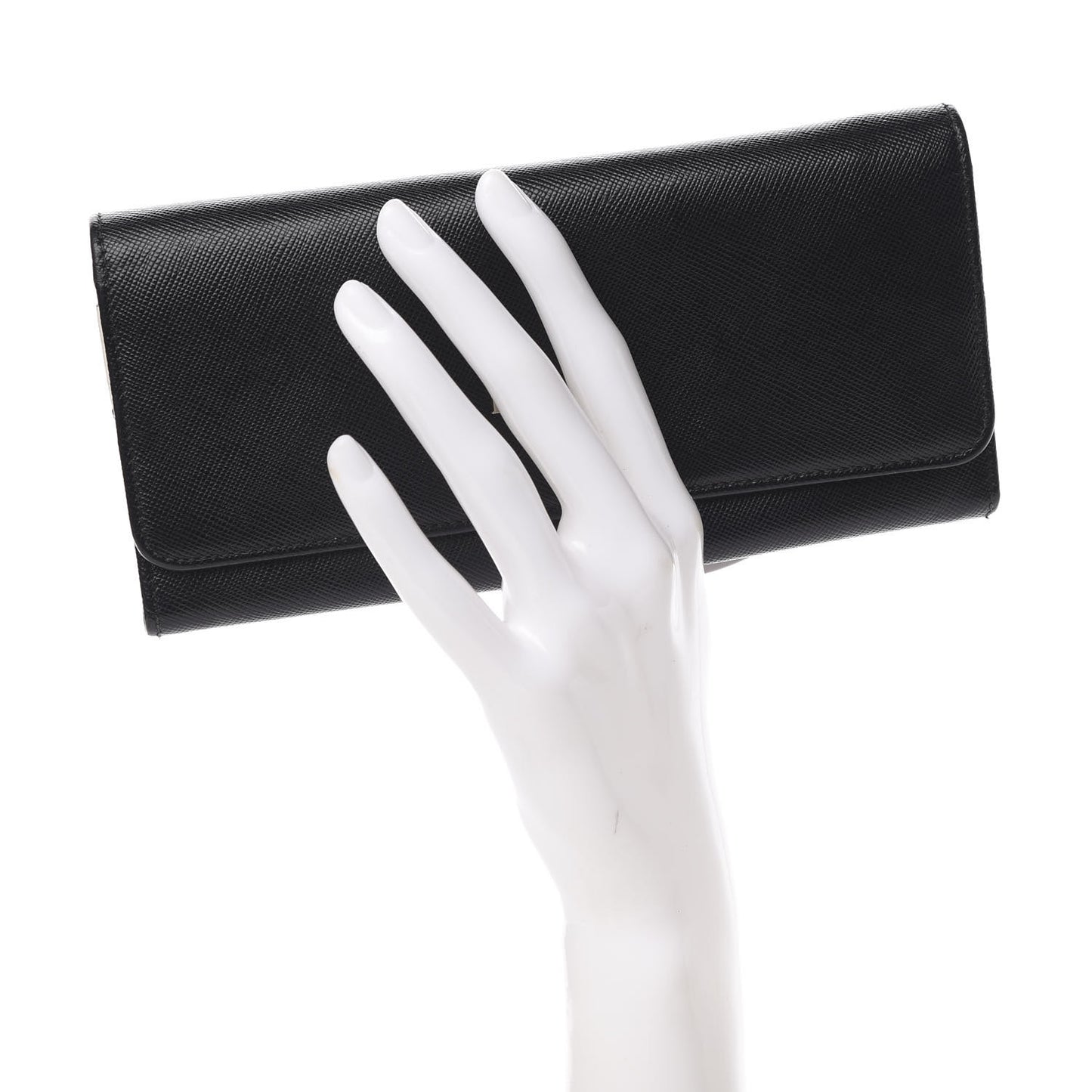 Saffiano Multicolor Continental Flap Wallet Black Geranio